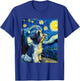 Shih Tzu Dog Van Gogh Starry Night Graphic T-Shirt - T-Shirt | Royal