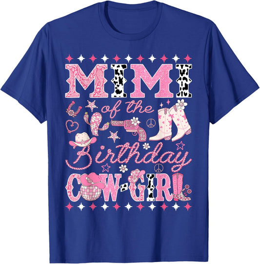 Mimi of The Birthday Cow-Girl Pink Rodeo Western Disco T-Shirt - T-Shirt | Royal