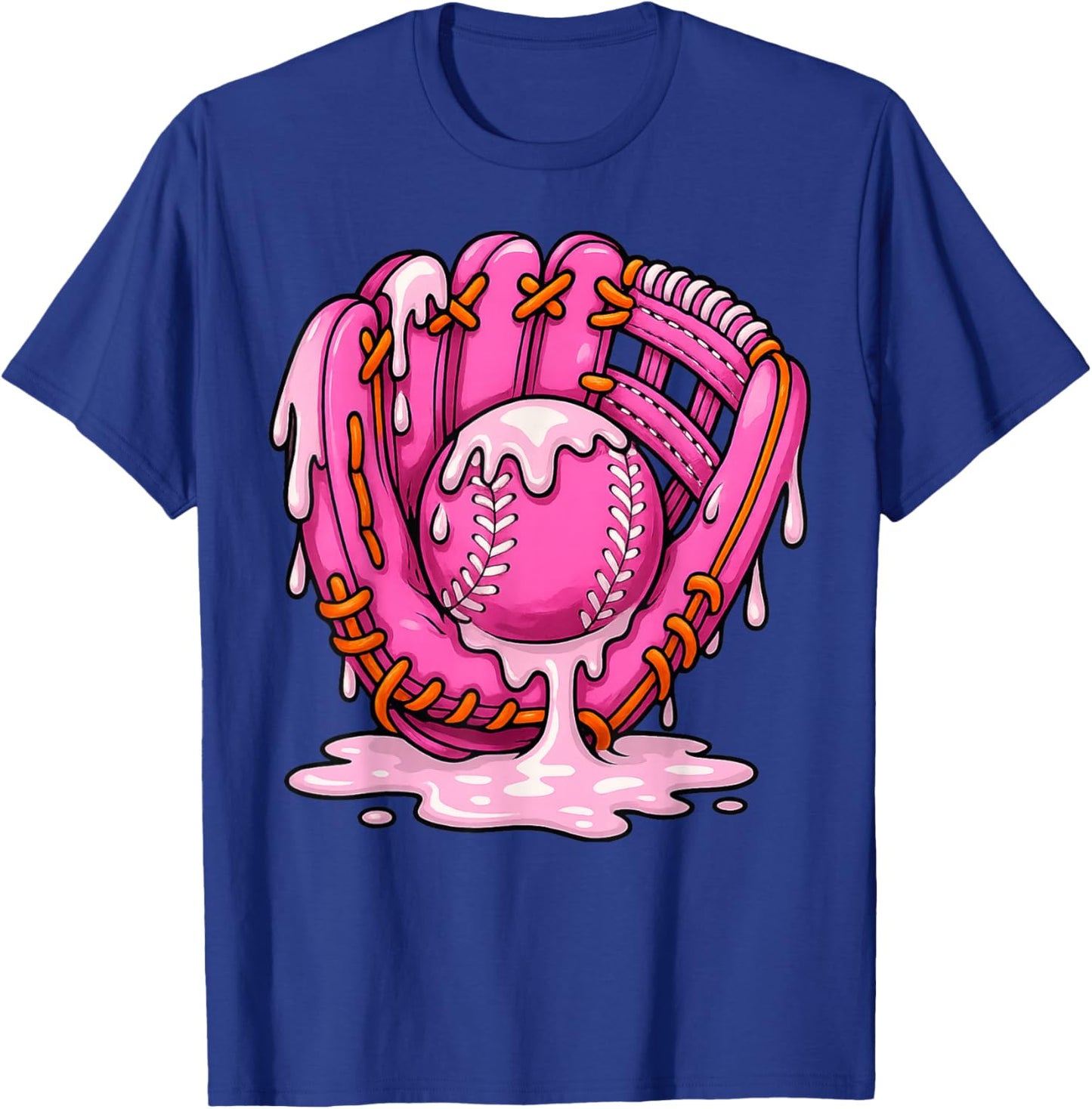 Baseball Drip Team for Boys and Girls Ice Cream Cool T-Shirt - T-Shirt | Royal