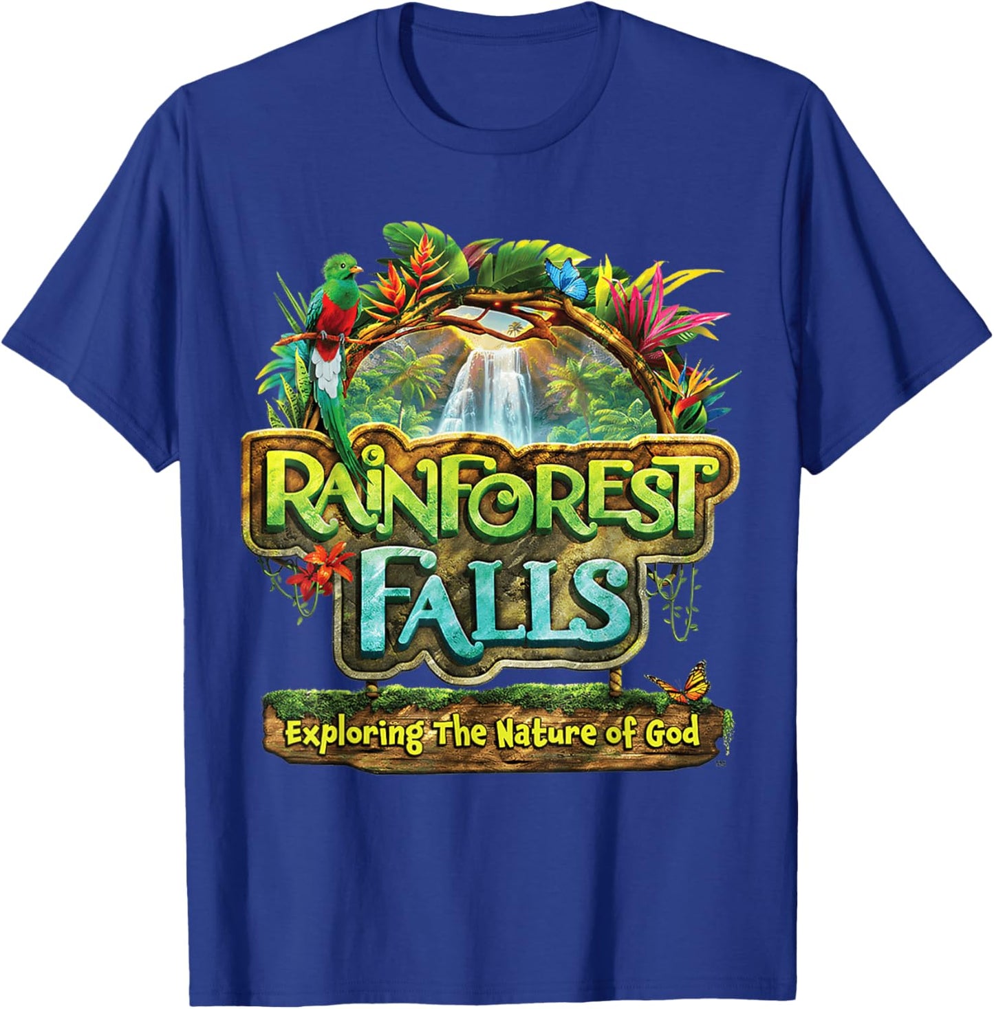 VBS 2026 Rainforest Falls Exploring The Nature of God T-Shirt - T-Shirt | Royal
