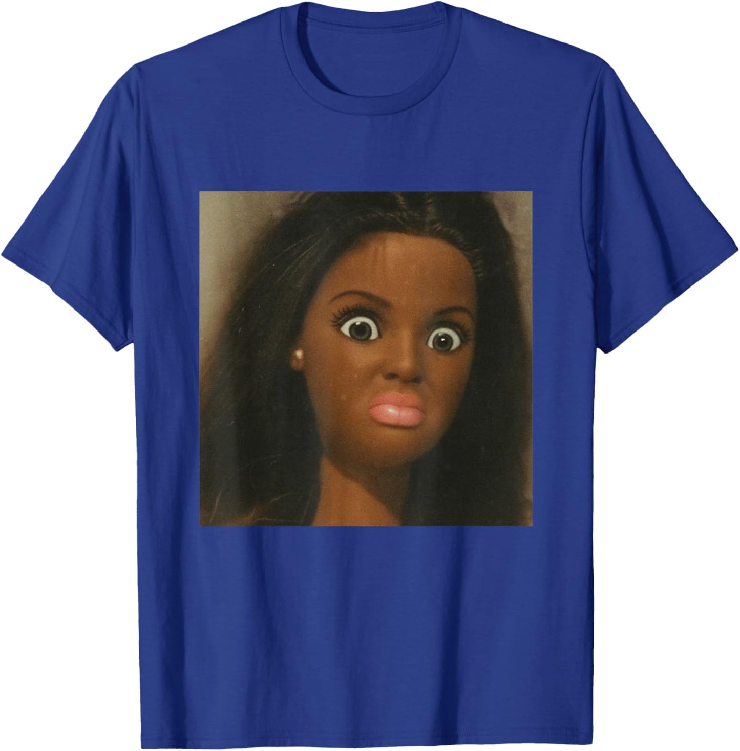 Funny African American Disgusted Black Doll Face Meme T-Shirt - T-Shirt | Royal
