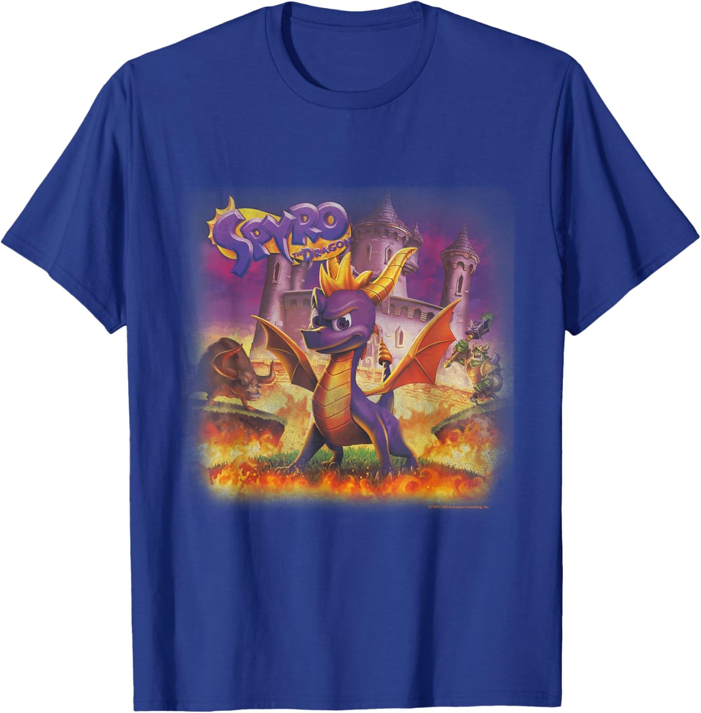 Classic Cover Art Colorful Dragon Retro Video Game T-Shirt - T-Shirt | Royal