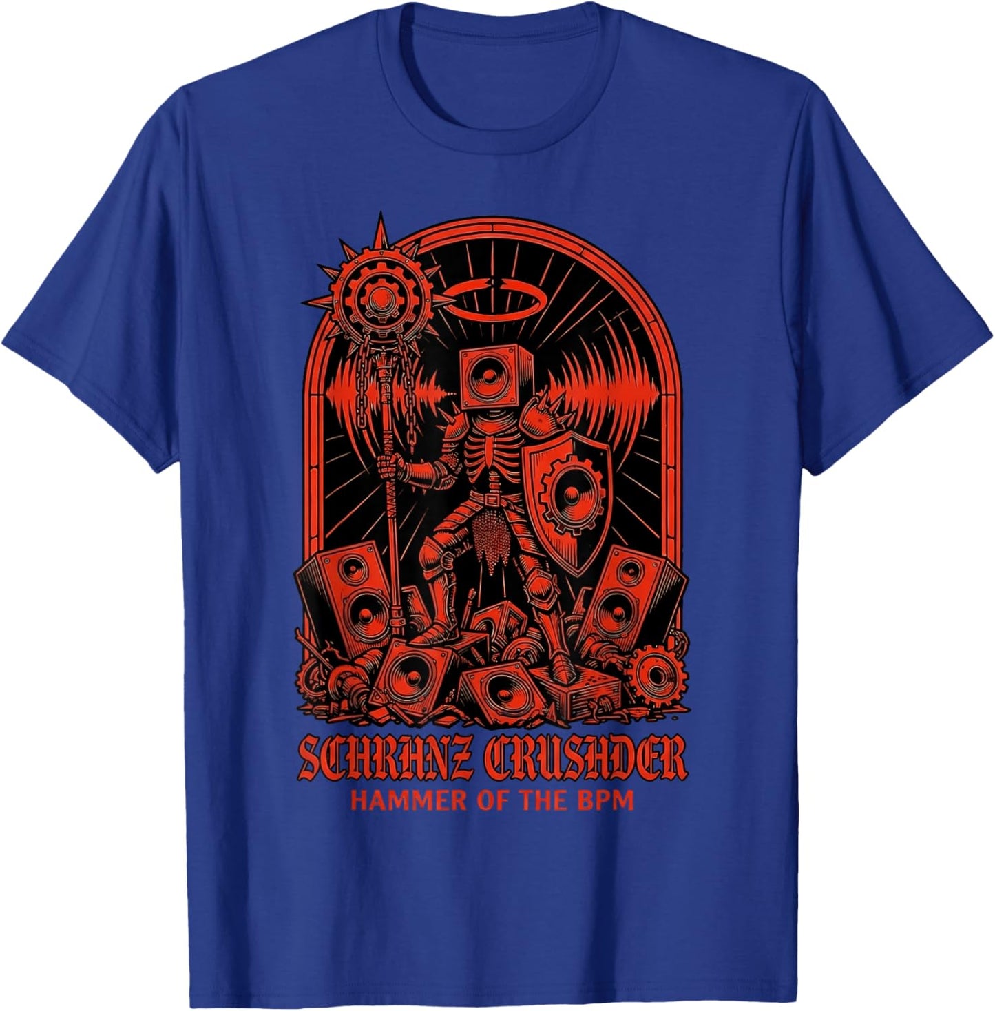 Hard Techno Schranz Crusader BPM T-Shirt - T-Shirt | Royal