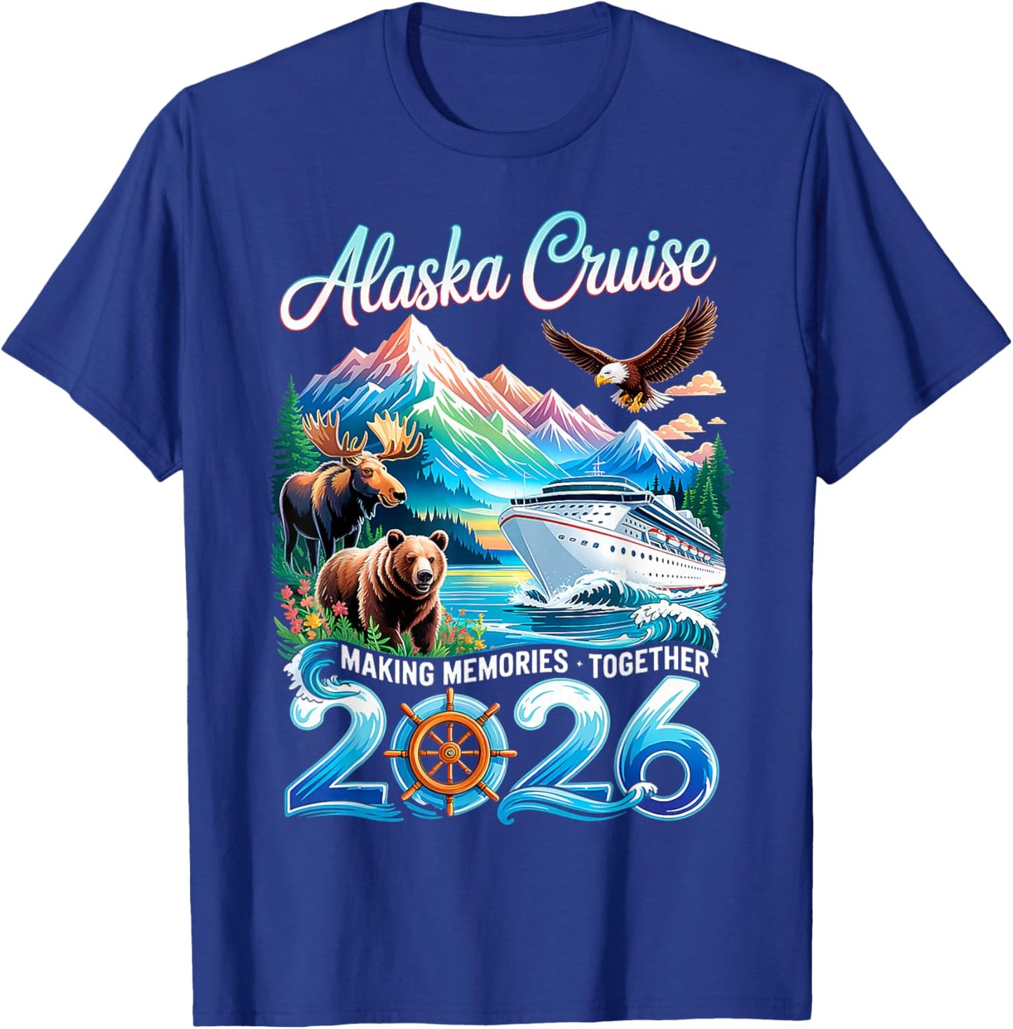 Matching Family Friends and Group Alaskan Alaska Cruise 2026 T-Shirt - T-Shirt | Royal