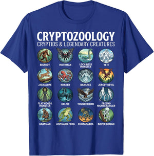 Cryptozoology Cryptids and Legendary Creatures Folklore T-Shirt - T-Shirt | Royal