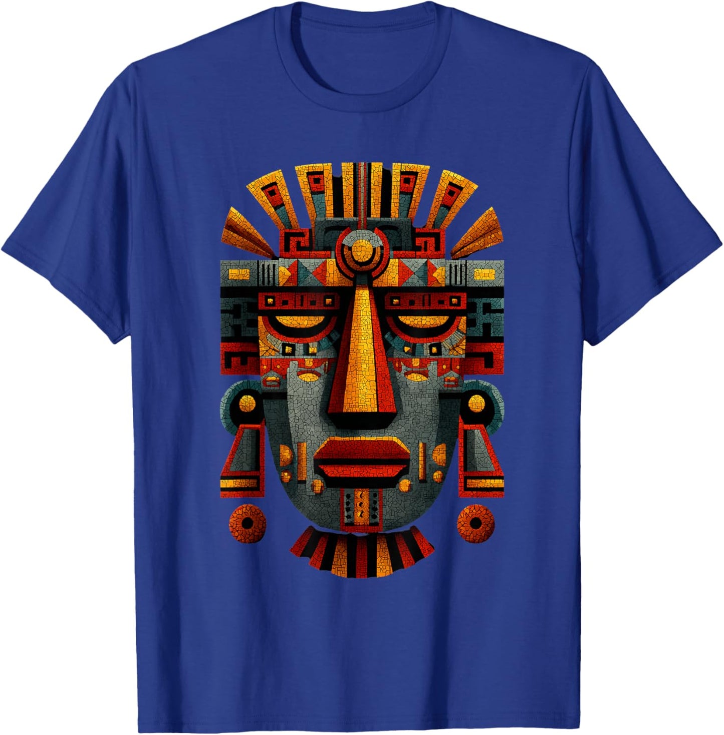 Aztec Toltec Inca Maya Mexican Feathered Mayan Indigenous T-Shirt - T-Shirt | Royal