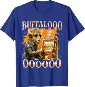 Buffalo Bison Casino Slot Machine Funny Gambling Bootleg T-Shirt - T-Shirt | Royal