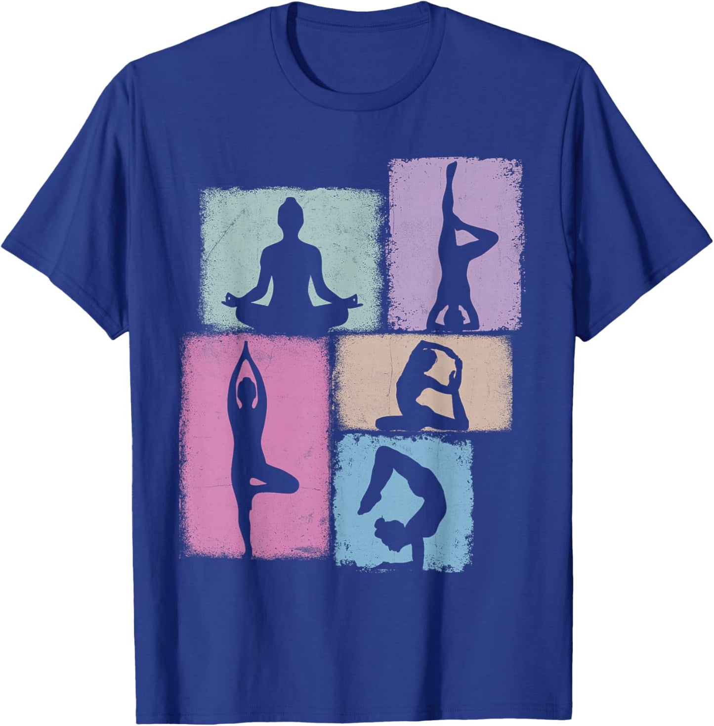 Yoga Collage Yogi Mom Women Instructor Youth Girl T-Shirt - T-Shirt | Royal