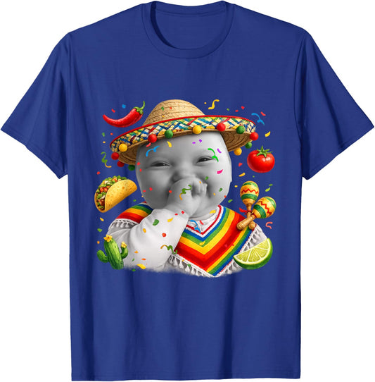Funny Niche Ai Baby Meme Cinco De Mayo Party T-Shirt - T-Shirt | Royal