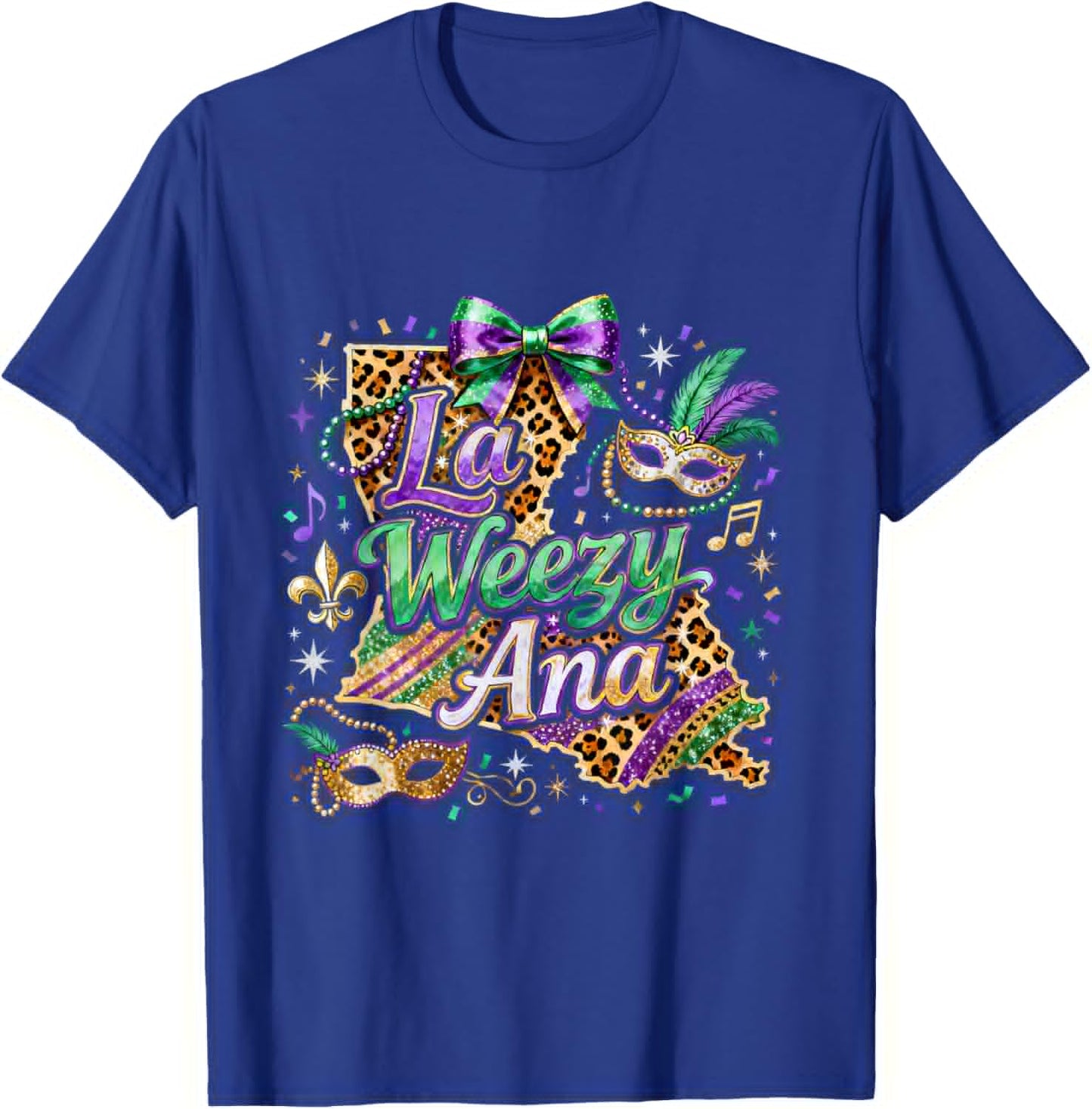 La Weezy Ana Mardi Gras Louisiana Pride T-Shirt - T-Shirt | Royal