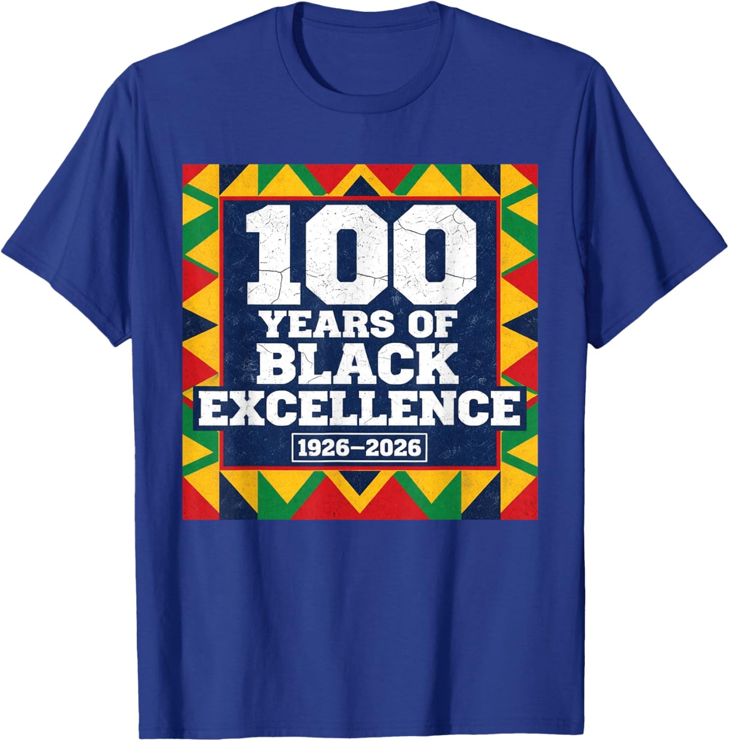 100 Years of Black Excellence Centennial Black History Month T-Shirt - T-Shirt | Royal