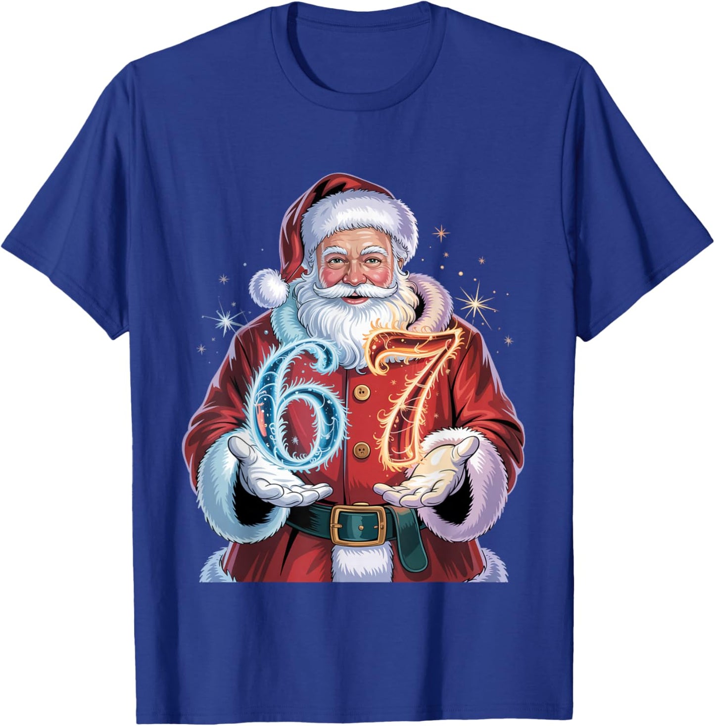 Christmas 67 Funny Xmas Six Seven Ugly Sweater 6-7 T-Shirt - T-Shirt | Royal