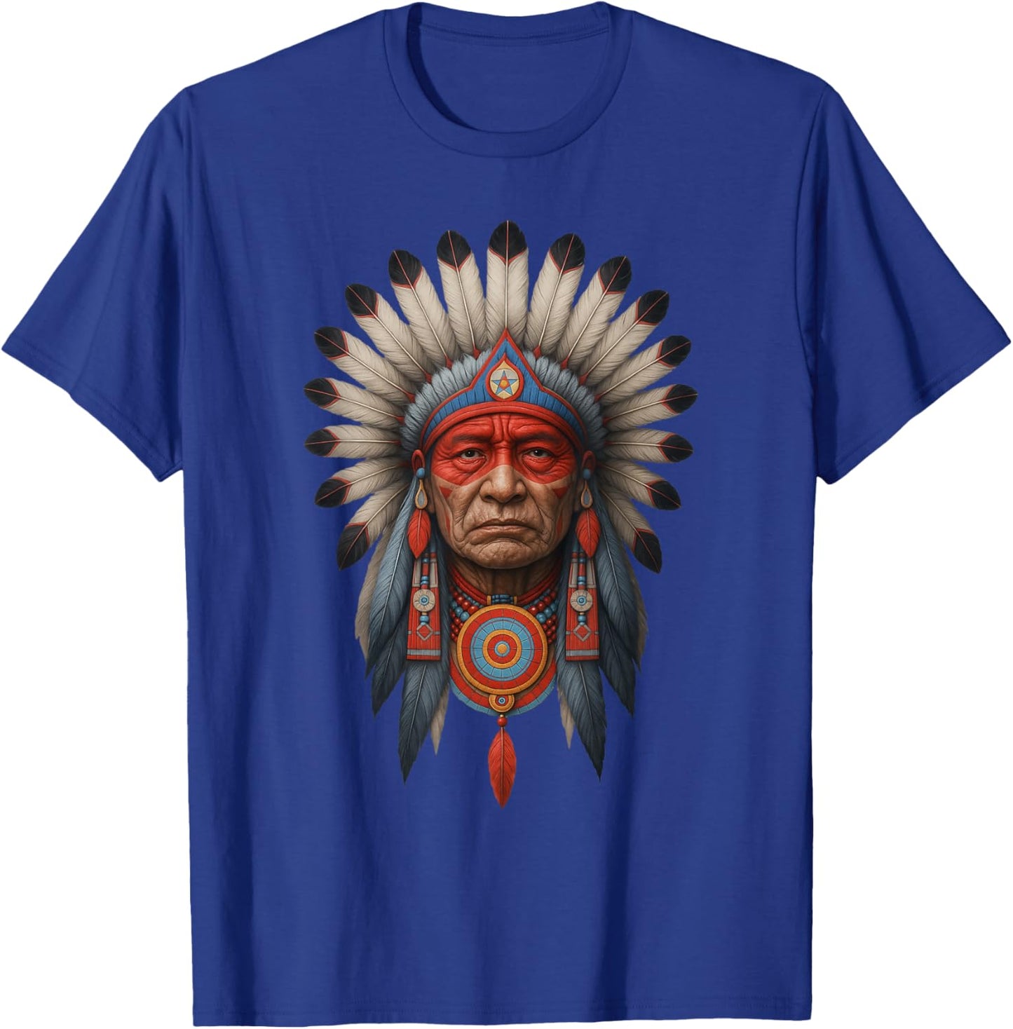 Native American Navajo Headdress Chief T-Shirt - T-Shirt | Royal