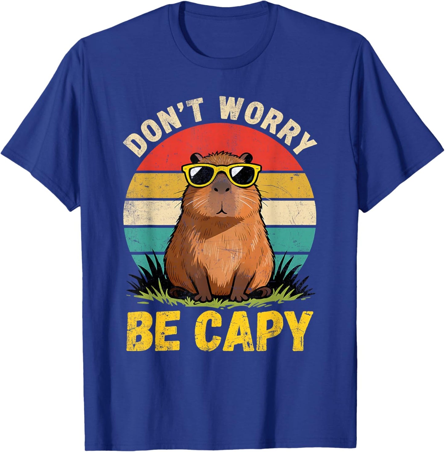 Toddler Don't Worry Be Capy Cute Capybara Birthday Kids T-Shirt - T-Shirt | Royal