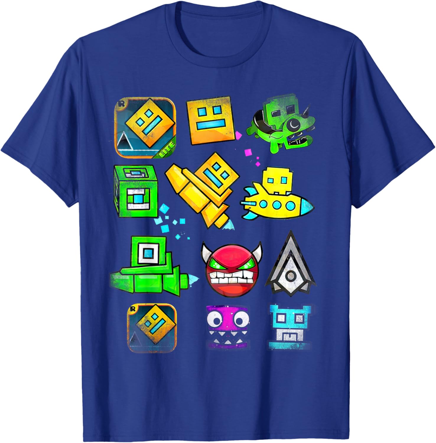 Video Game Geometry Video Gamer Lover Dash T-Shirt - T-Shirt | Royal