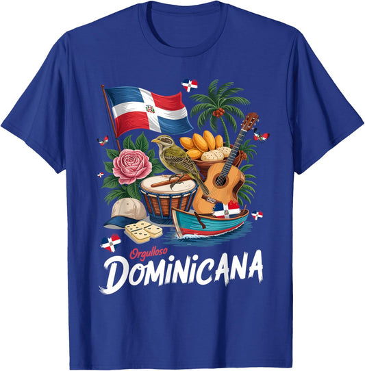 Dominicana Costume Idea Dominican Republic Flag T-Shirt - T-Shirt | Royal