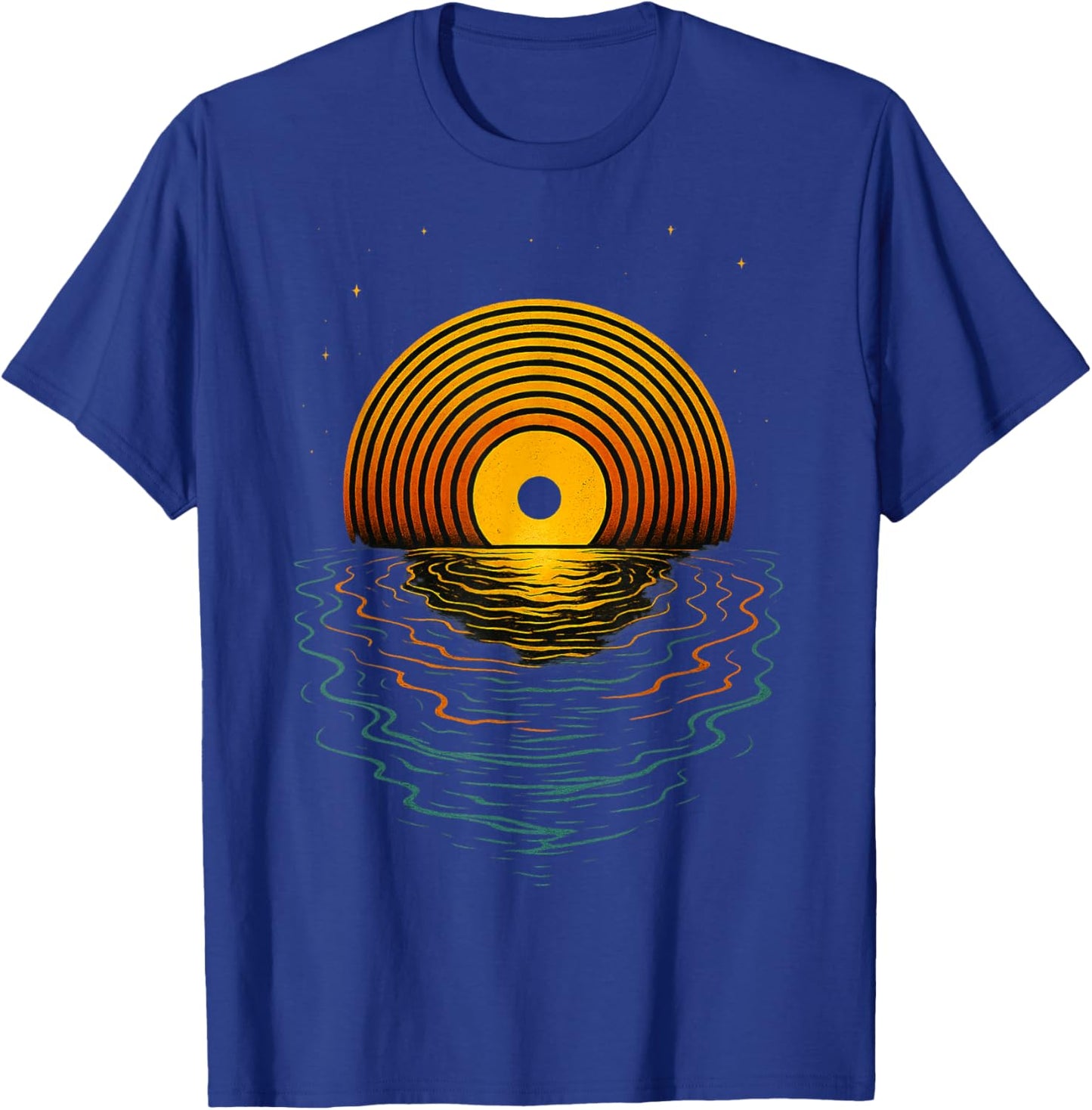 Vinyl Music Vinyl Moon Vinyl Record Lovers Collectors T-Shirt - T-Shirt | Royal