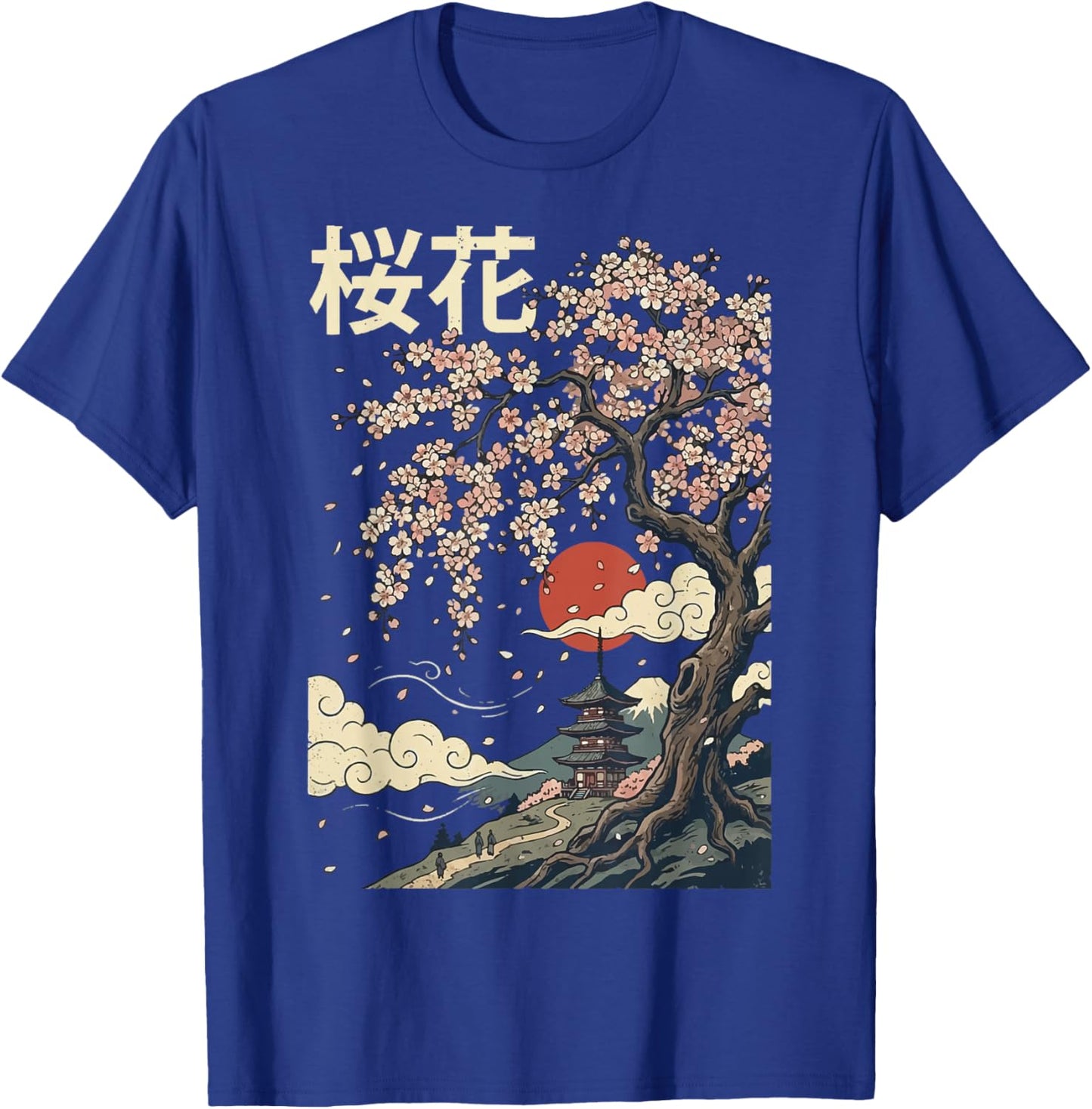 Japan Cherry Blossom Japanese Art Japan T-Shirt - T-Shirt | Royal