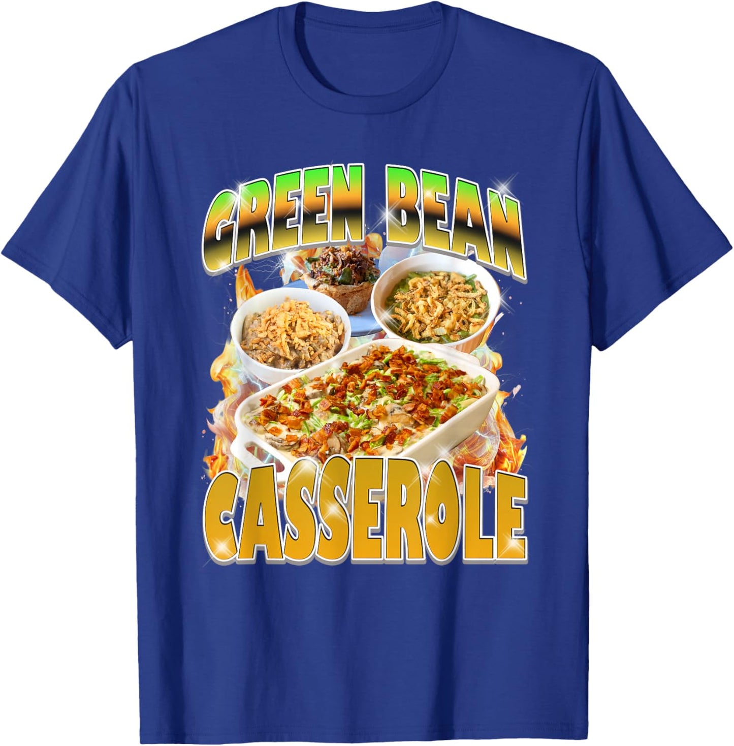 Thanksgiving Green Bean Casserole Bootleg 90's Rap Vintage T-Shirt - T-Shirt | Royal