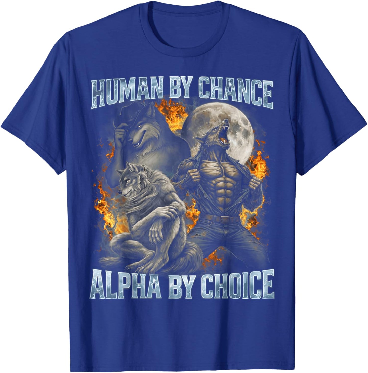 Alpha Wolf Meme T-Shirt - T-Shirt | Royal