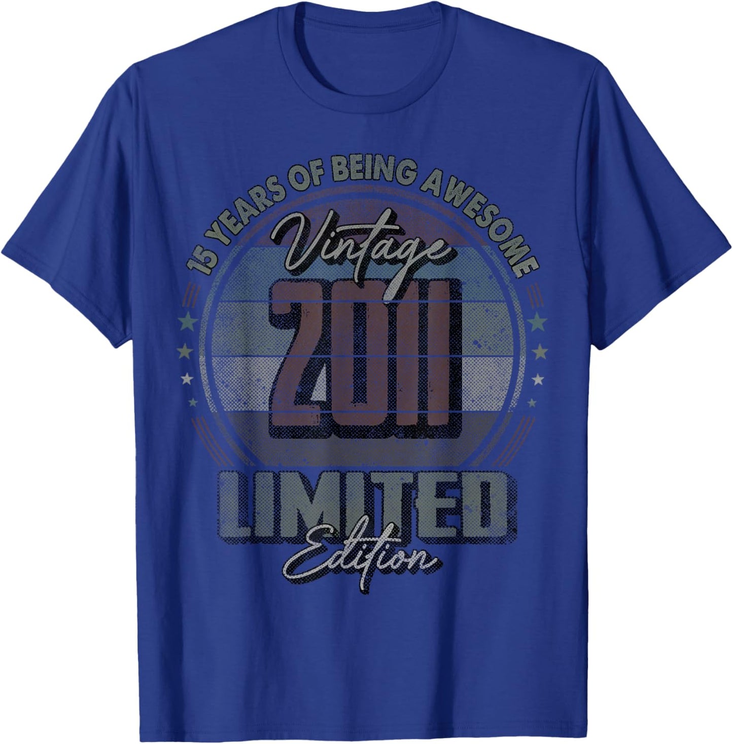 Vintage 2011 Limited Edition Shirt 15 Year Old 15th Birthday T-Shirt - T-Shirt | Royal