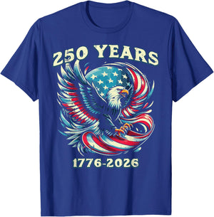 250 Years American Flag 1776 2026 250th Anniversary USA Men T-Shirt - T-Shirt | Royal
