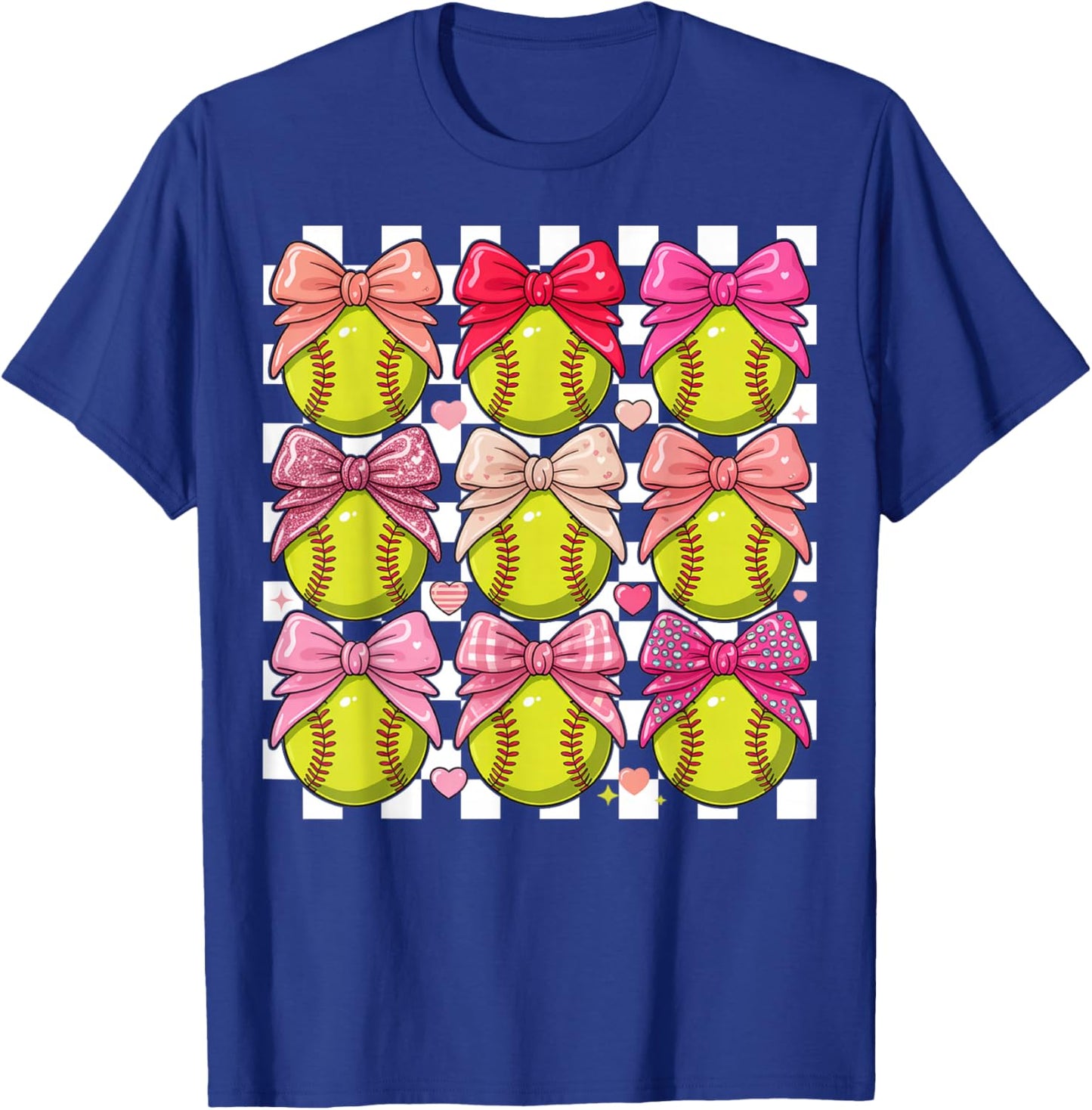 Girls Softball Pink Coquette Bow Softball Vibes Toddler T-Shirt - T-Shirt | Royal