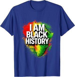 I Am Black History Pride Celebration T-Shirt - T-Shirt | Royal