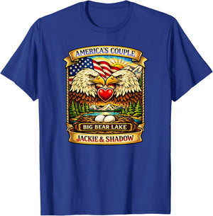 Jackie Shadow Eagle Big Bear Lake California America USA T-Shirt - T-Shirt | Royal