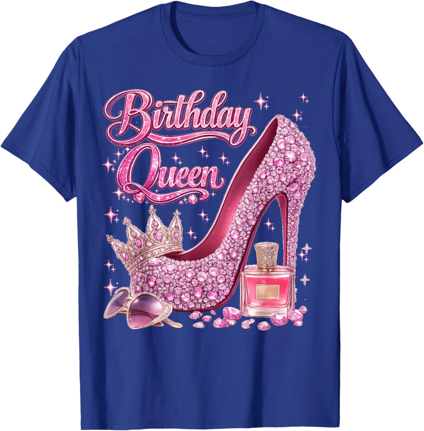 Birthday Queen Happy Birthday Party Girls Women T-Shirt - T-Shirt | Royal