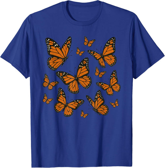 Monarch Butterflies Beautiful Butterfly T-Shirt - T-Shirt | Royal