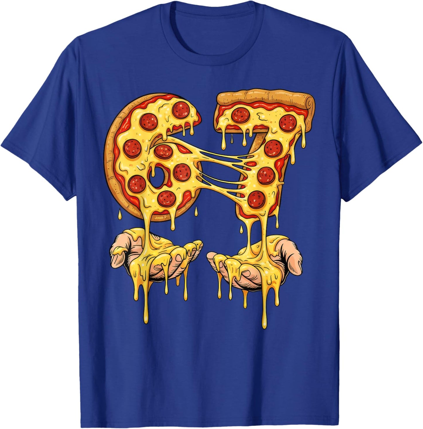 67 Pizza Six Seven Bruh Funny Meme Men Women Boy Girl Kids T-Shirt - T-Shirt | Royal