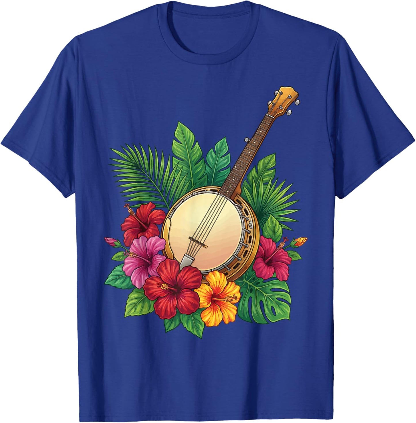 Banjo Flowers T-Shirt - T-Shirt | Royal
