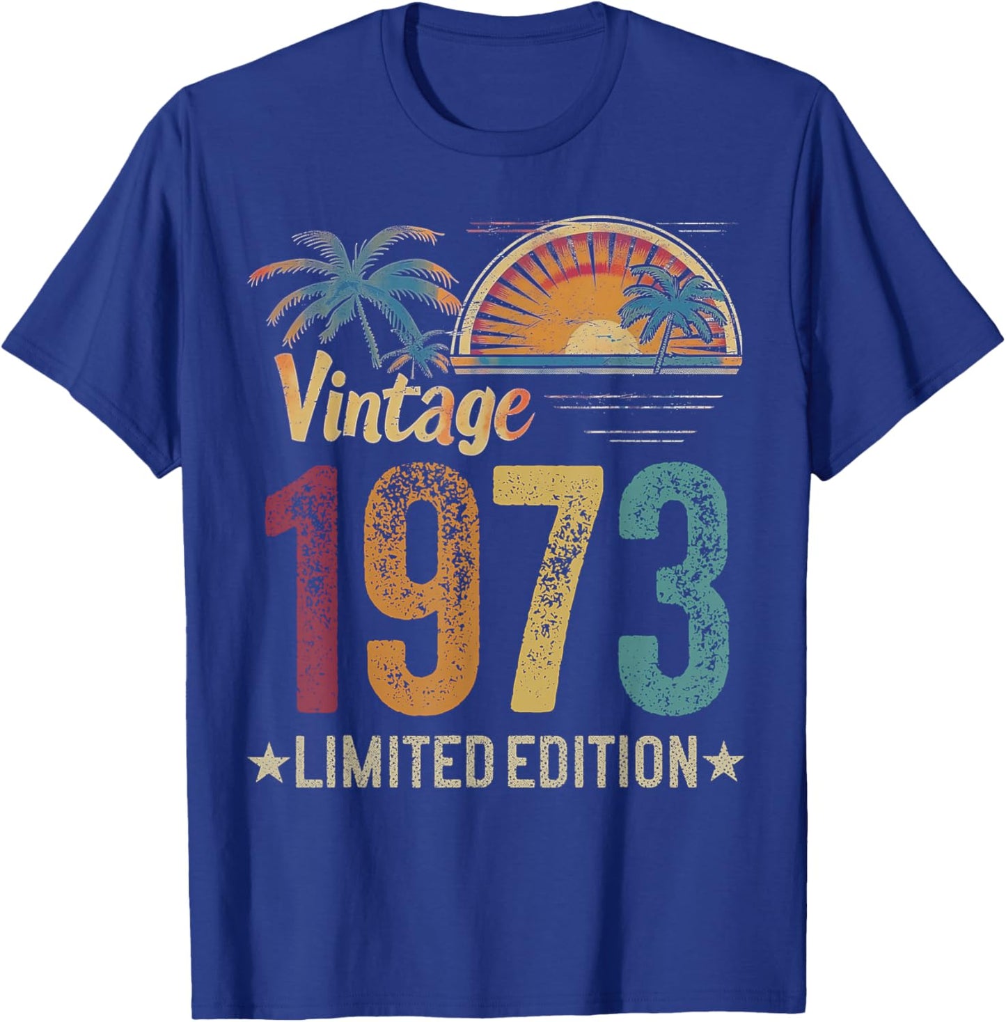 Retro 1973 53rd Birthday Men Women 53 Years Old - Vintage T-Shirt - T-Shirt | Royal