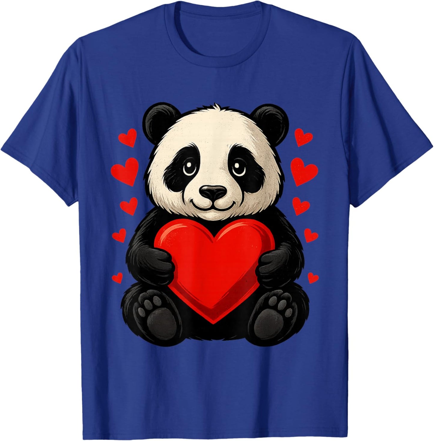 Panda Heart Valentines Day Boys Girls Women Men Bear Lover T-Shirt - T-Shirt | Royal