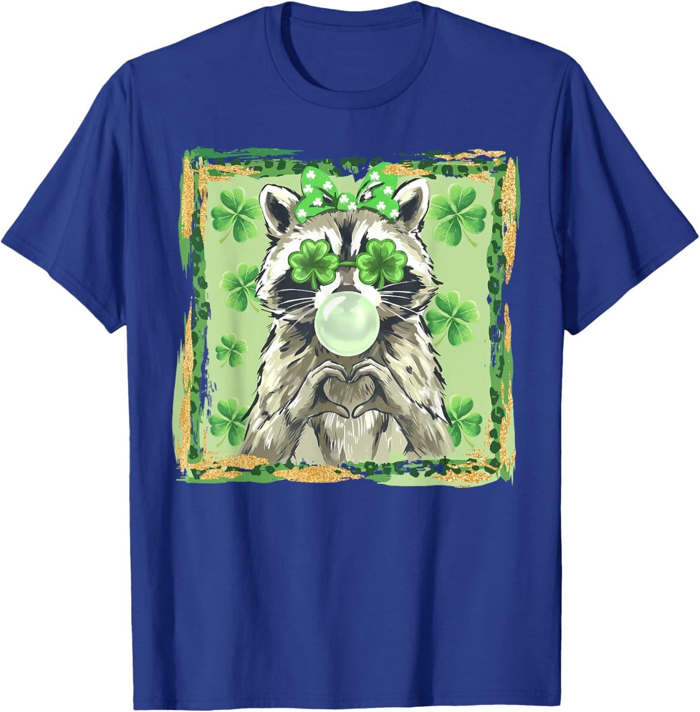 Raccoon Irish Men Women Kids Funny St. Patrick's Day T-Shirt - T-Shirt | Royal