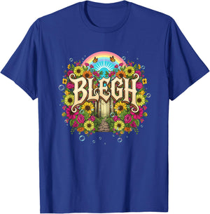 Blegh Floral Gothic Rainbow Sunforest Funny Graphic T-Shirt - T-Shirt | Royal
