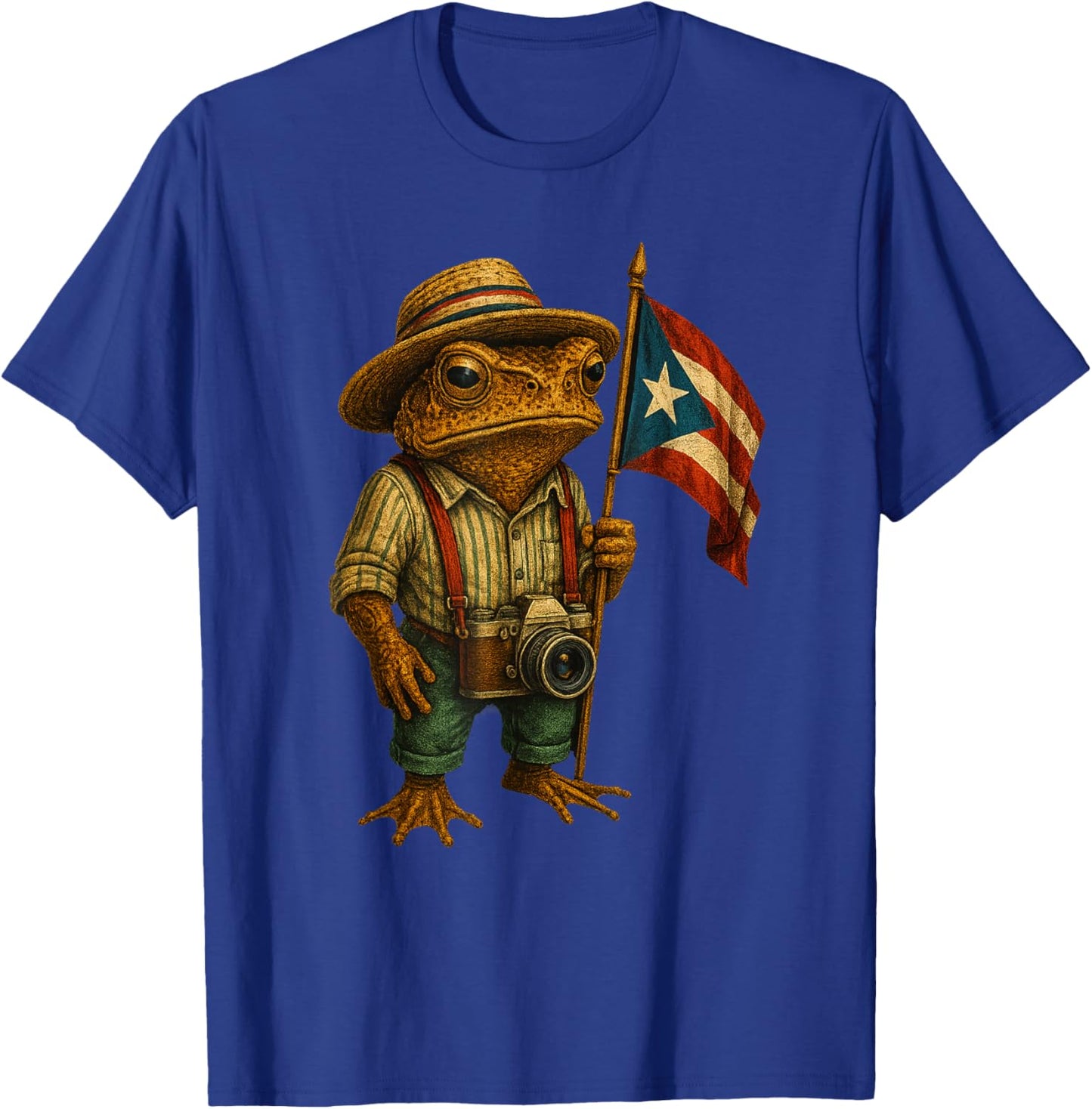 Coqui Frog Puerto Rico Puerto Rican Flag Taino Boricua T-Shirt - T-Shirt | Royal