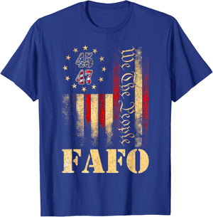 Funny Fafo Trump Fafo American USA T-Shirt - T-Shirt | Royal