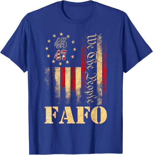 Funny Fafo Trump Fafo American USA T-Shirt - T-Shirt | Royal