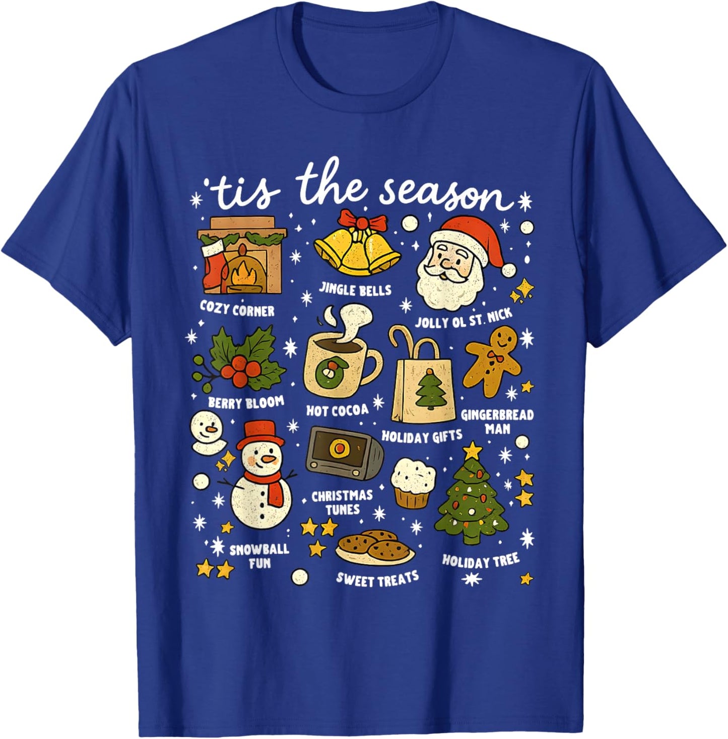 Christmas Tis The Season Vintage Funny Xmas Holiday Women T-Shirt - T-Shirt | Royal