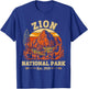 Zion National Park Utah USA Outdoor Vintage Men Women T-Shirt - T-Shirt | Royal