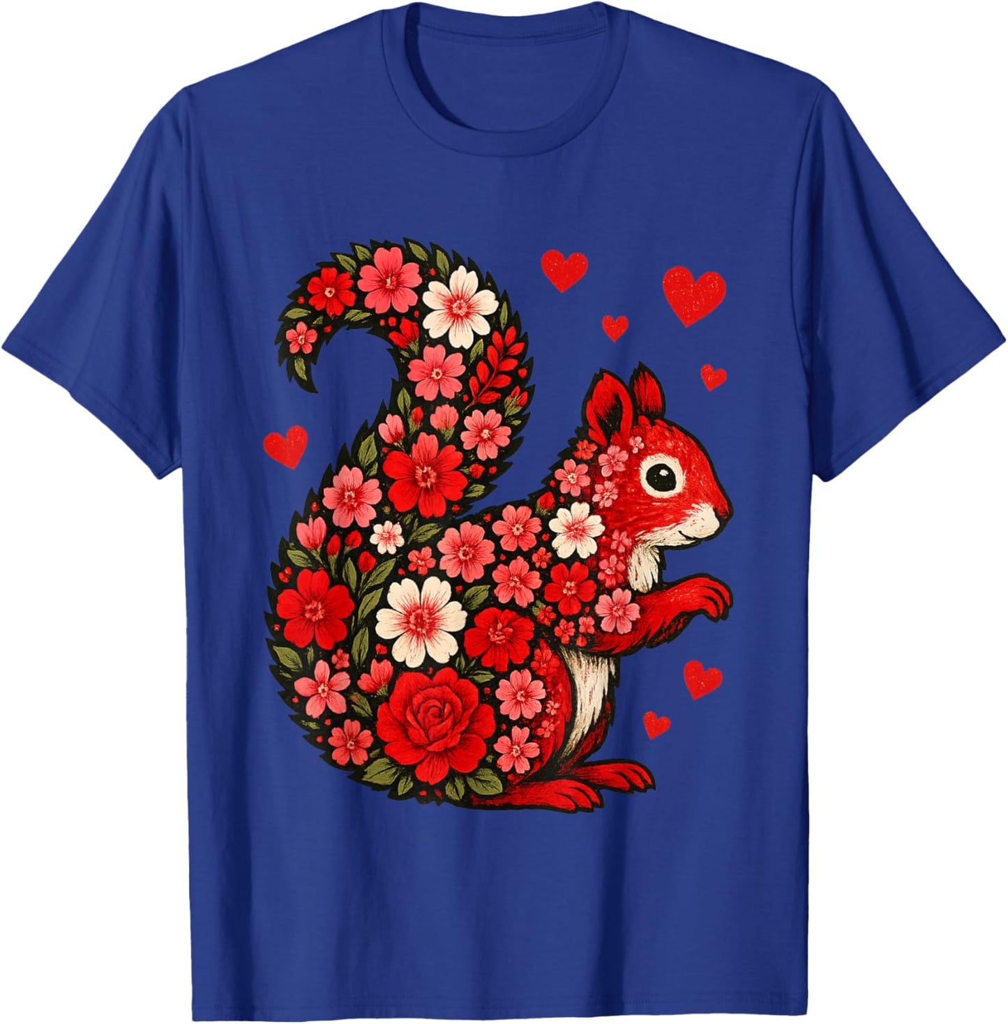 Cute Valentine Day Funny Girls Squirrel Valentines Day Women T-Shirt - T-Shirt | Royal