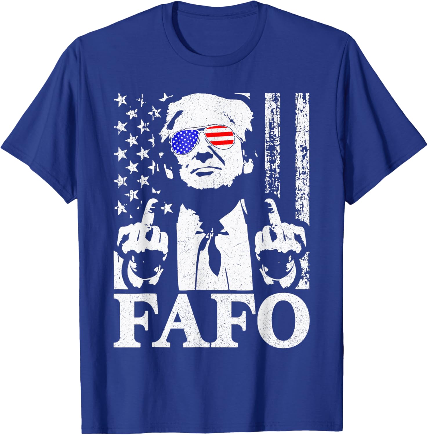 Funny Fafo Trump Fafo American USA T-Shirt - T-Shirt | Royal