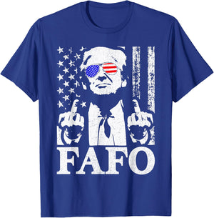Funny Fafo Trump Fafo American USA T-Shirt - T-Shirt | Royal
