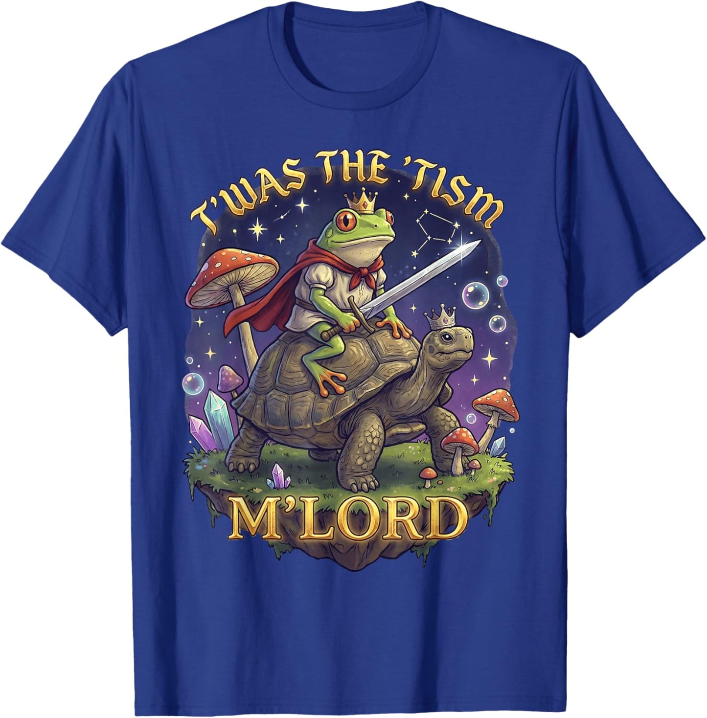 TWAS The Tism M Lord Funny Frog Graphic Autism Men Women T-Shirt - T-Shirt | Royal