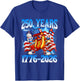 250 Years 1776 2026 250th American Flag 4th of July Hotdog T-Shirt - T-Shirt | Royal