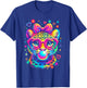 Leopard Glasses Blowing Bubble Gum 100 Day of School Kids T-Shirt - T-Shirt | Royal