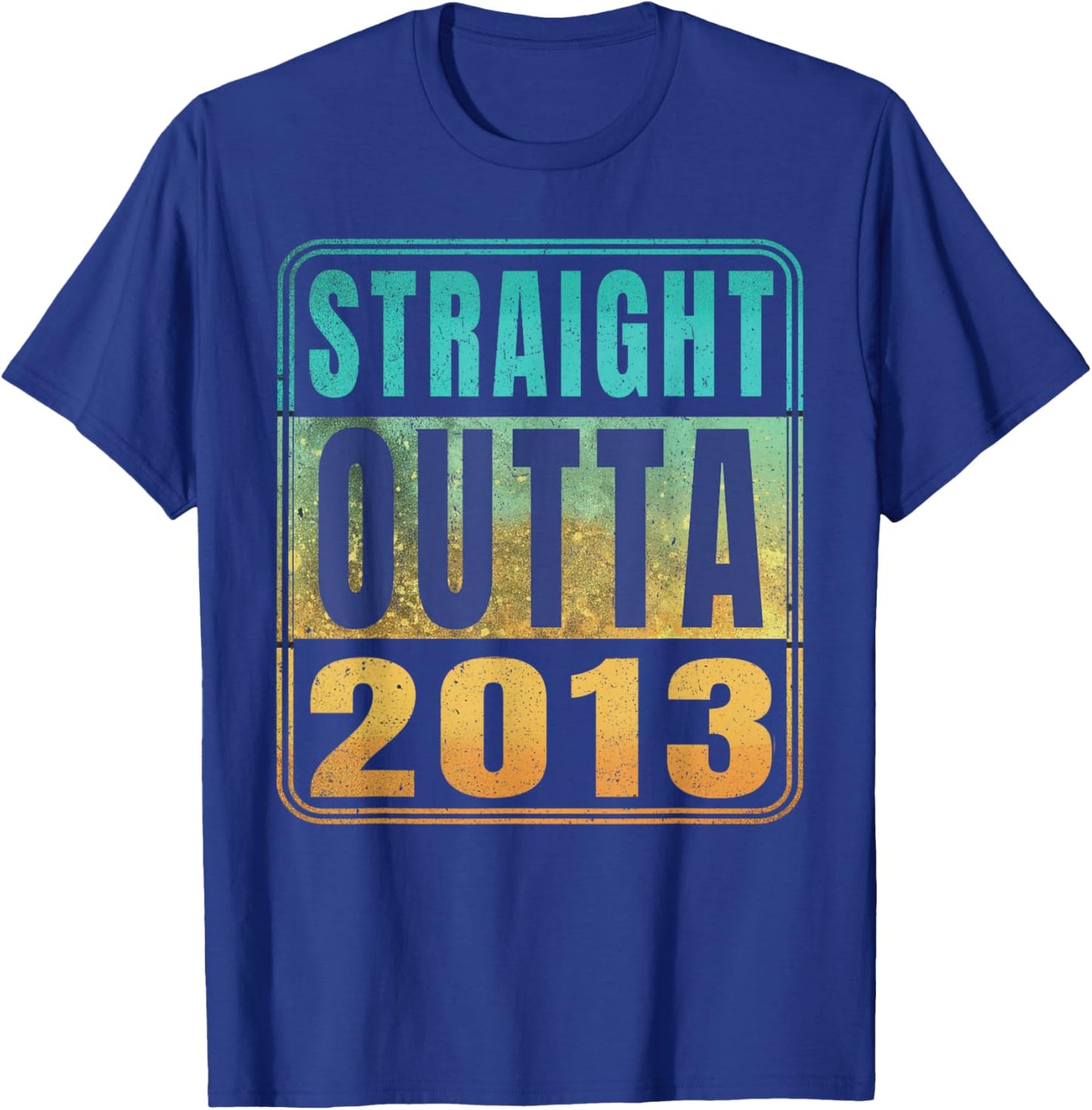 Straight Outta 2013 Classic Birth of Birthday Years Retro T-Shirt - T-Shirt | Royal