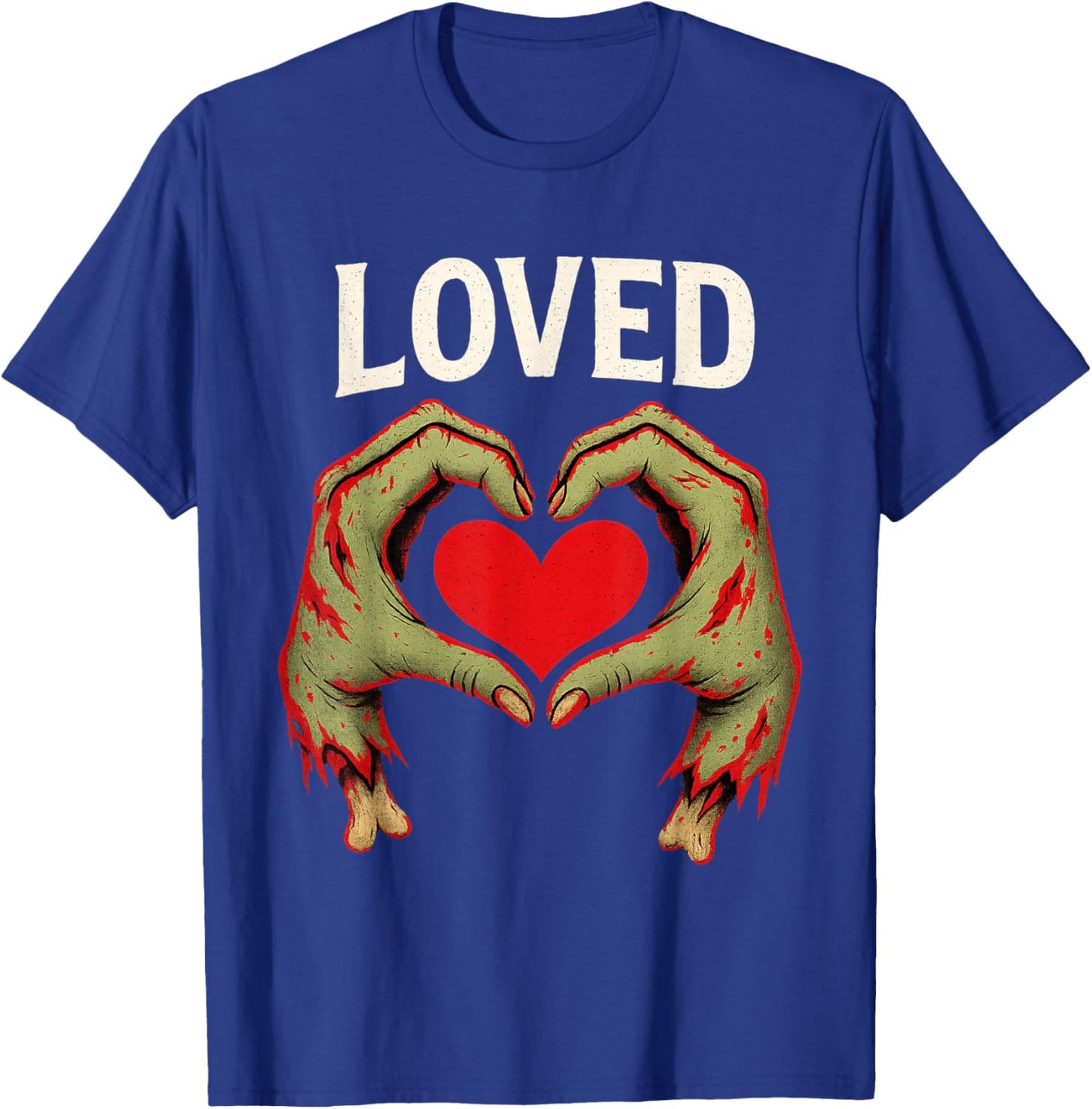 Loved Creepy Monster Hands Heart Pastel Goth Valentines Day T-Shirt - T-Shirt | Royal